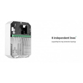 Unitate centrala wireless Ajax Hub Hybrid 4G WH, 100 dispozitive, 2000 m, verificare vizuala alarma