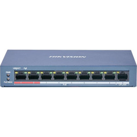 Switch PoE 8 canale Hikvision DS-3E0109P-E/M(B), 30W Max per port, 10/100Mbps