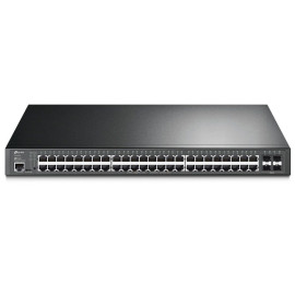 Switch cu 52 porturi, Tp-Link JetStream TL-SG3452P, 48x Gb PoE+, 4x Gb SFP, buget PoE 384W, cu management, montare in rack