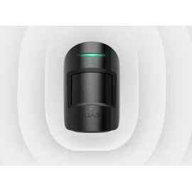 Detector de miscare si geam spart wireless Ajax CombiProtect BL/negru, 12/9 m, 88/180 grade, pet immunity, 868 MHz, RF 1200 m
